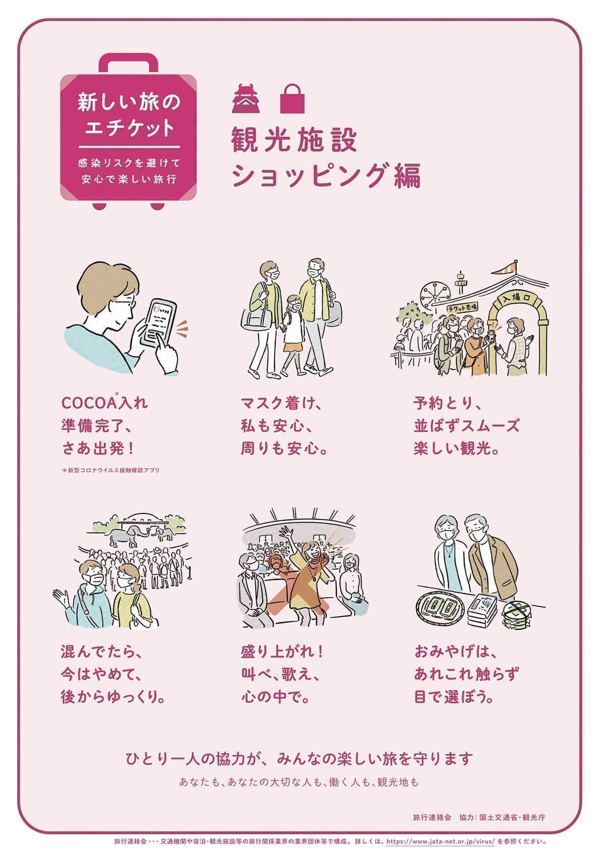 新しい旅のエチケット観光施設ショッピング編図